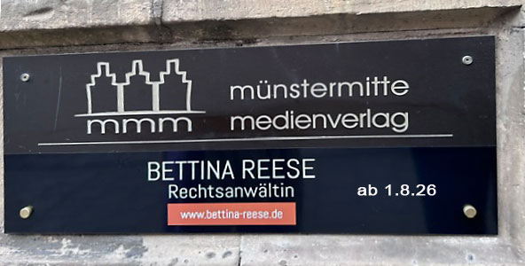Neue Kanzlei von Bettina Reese in Münster